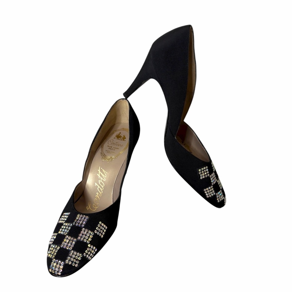 CONDOTTI VINTAGE RARE SEQUINED HEELS.